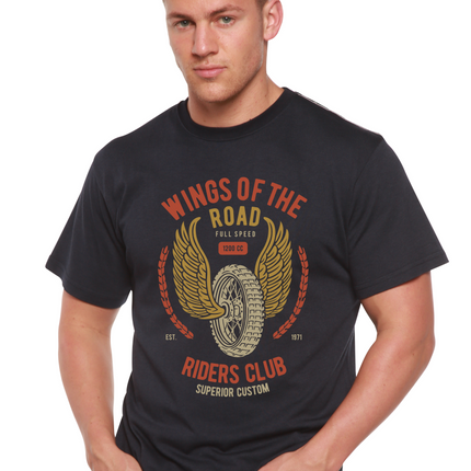 Wings Of The Road Spun Bamboo® Men's Bamboo Viscose/Organic Cotton Short Sleeve Graphic T-Shirt