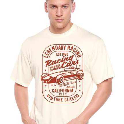 Legendary Racing Cars Men's Bamboo Viscose/Organic Cotton Short Sleeve Graphic T-Shirt