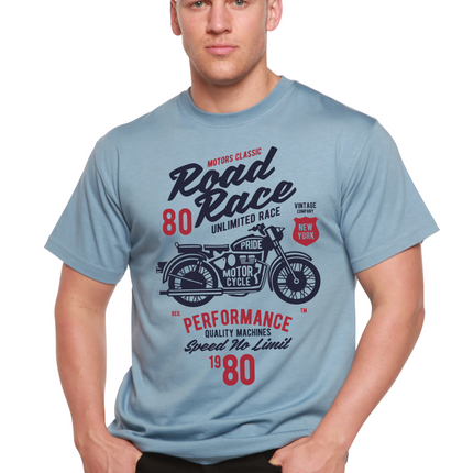 Road Race Motorcycles Spun Bamboo® Men's Bamboo Viscose/Organic Cotton Short Sleeve Graphic T-Shirt