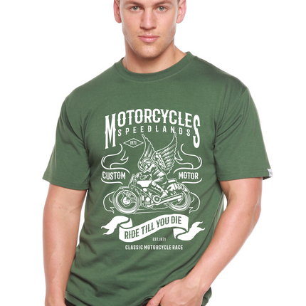 Motorcycles Men's Bamboo Viscose/Organic Cotton Short Sleeve Graphic T-Shirt