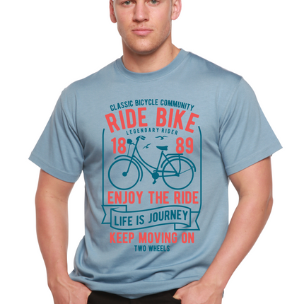 Ride Bike Spun Bamboo® Men's Bamboo Viscose/Organic Cotton Short Sleeve Graphic T-Shirt
