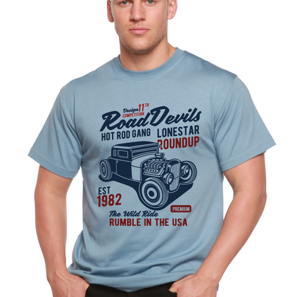 Road Devils Spun Bamboo® Men's Bamboo Viscose/Organic Cotton Short Sleeve Graphic T-Shirt