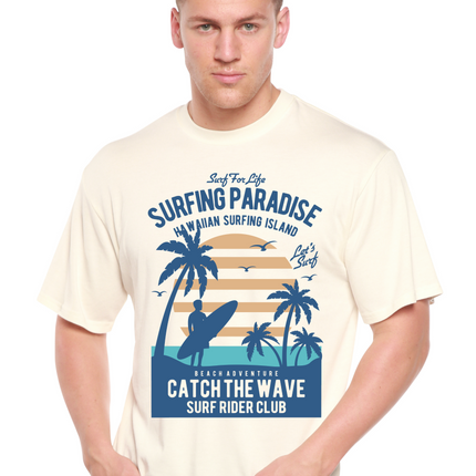 Surfing Paradis Spun Bamboo® Men's Bamboo Viscose/Organic Cotton Short Sleeve Graphic T-Shirt