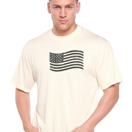 American Flag Men's Bamboo Short Sleeve Graphic T-Shirt