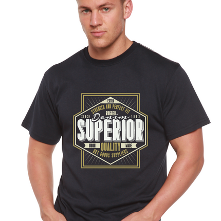 Superior Quality Men's Bamboo Viscose/Organic Cotton Short Sleeve Graphic T-Shirt