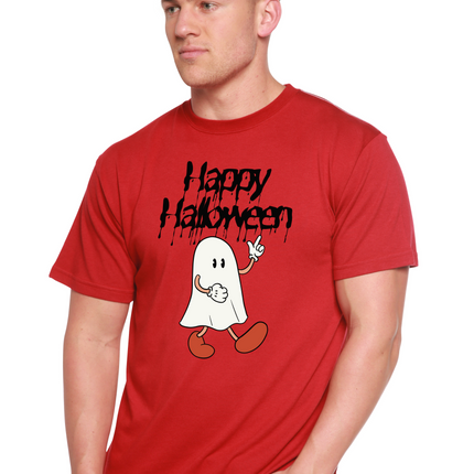 Happy Halloween Men's Bamboo Viscose/Organic Cotton Short Sleeve Graphic T-Shirt