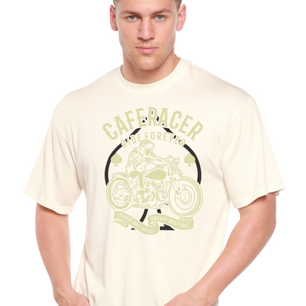 Caferacer Ride Forever Men's Bamboo Viscose/Organic Cotton Short Sleeve Graphic T-Shirt