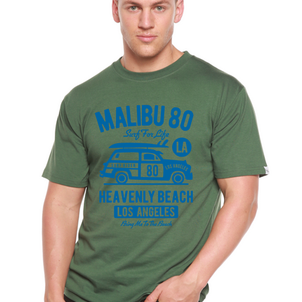 Malibu 80 Men's Bamboo Viscose/Organic Cotton Short Sleeve Graphic T-Shirt