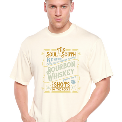 Bourbon Whiskey Men's Bamboo Viscose/Organic Cotton Short Sleeve Graphic T-Shirt