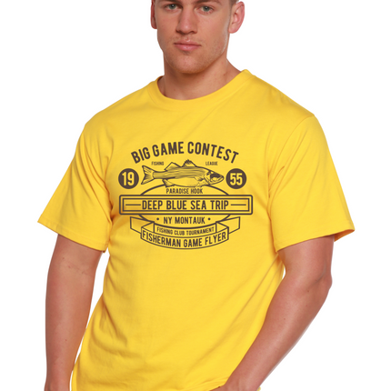 Big Game Contest Men's Bamboo Viscose/Organic Cotton Short Sleeve Graphic T-Shirt