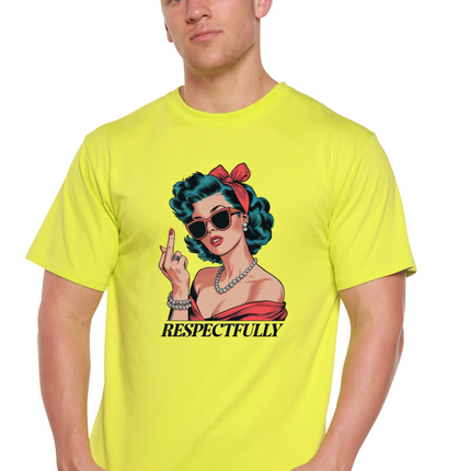 Respectfully Middle Finger Unisex Bamboo/Cotton Graphic T-Shirt