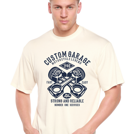 Custom Garage Men's Bamboo Viscose/Organic Cotton Short Sleeve Graphic T-Shirt