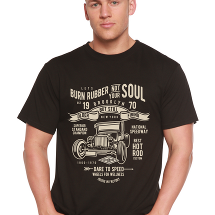 Burn Rubber Men's Bamboo Viscose/Organic Cotton Short Sleeve Graphic T-Shirt