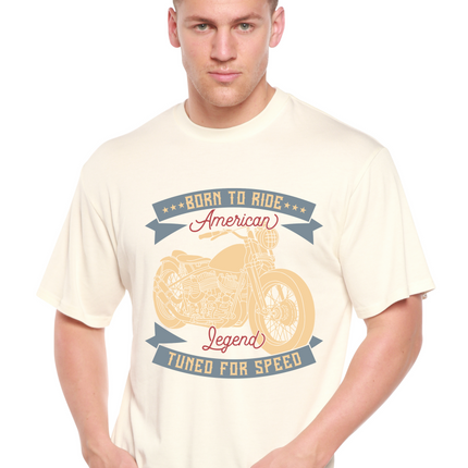 Born To Ride American Legend Men's Bamboo Viscose/Organic Cotton Short Sleeve Graphic T-Shirt