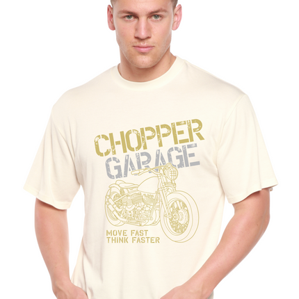 Chopper Garage Men's Bamboo Viscose/Organic Cotton Short Sleeve Graphic T-Shirt