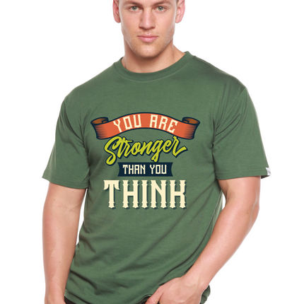 You Are Stronger Than You Think Men's Bamboo Viscose/Organic Cotton Short Sleeve Graphic T-Shirt