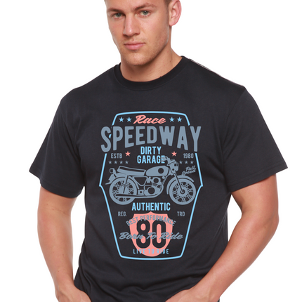 Speedway Motorcycle Spun Bamboo® Men's Bamboo Viscose/Organic Cotton Short Sleeve Graphic T-Shirt