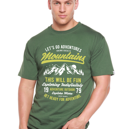 Let's Go Adventure Men's Bamboo Viscose/Organic Cotton Short Sleeve Graphic T-Shirt