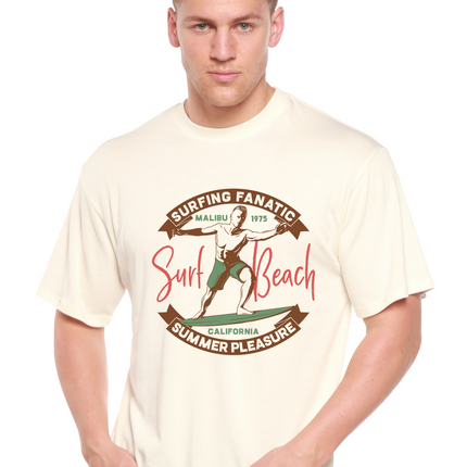 Surf Beach Men's Bamboo Viscose/Organic Cotton Short Sleeve Graphic T-Shirt