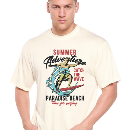 Catch The Wave Men's Bamboo Viscose/Organic Cotton Short Sleeve Graphic T-Shirt