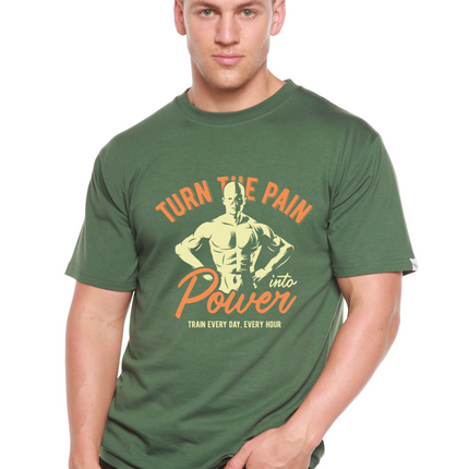Turn The Pain Men's Bamboo Viscose/Organic Cotton Short Sleeve Graphic T-Shirt