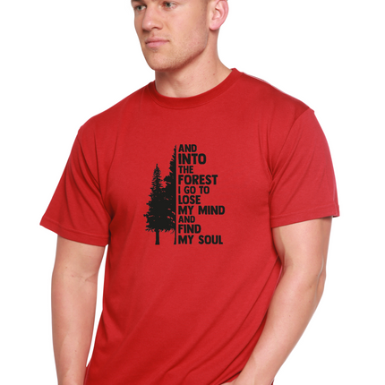 And Into The Forest I Go Men's Bamboo Viscose/Organic Cotton Short Sleeve Graphic T-Shirt