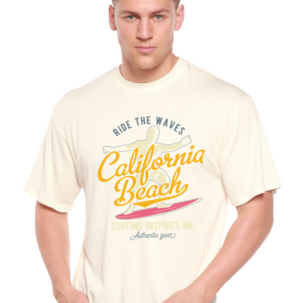 California Beach Men's Bamboo Viscose/Organic Cotton Short Sleeve Graphic T-Shirt
