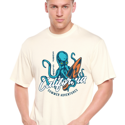 California Summer Adventures Men's Bamboo Viscose/Organic Cotton Short Sleeve Graphic T-Shirt