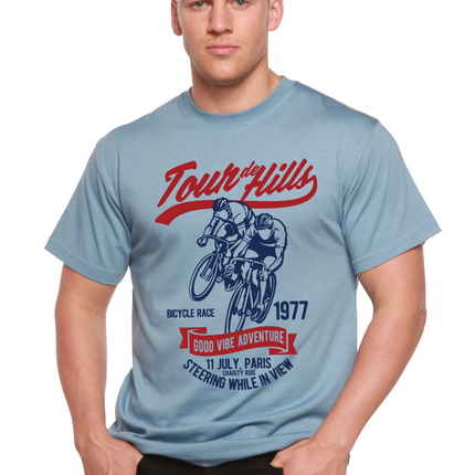 Tour De Hills Spun Bamboo® Men's Bamboo Viscose/Organic Cotton Short Sleeve Graphic T-Shirt