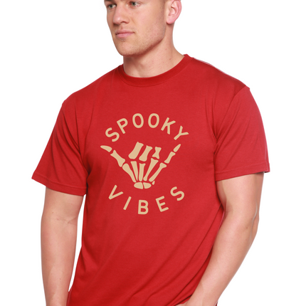 Spooky Vibes Men's Bamboo Viscose/Organic Cotton Short Sleeve Graphic T-Shirt