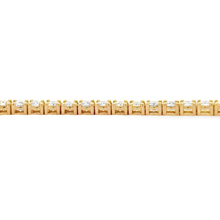 Natural 5.50ct Diamond Tennis Bracelet 18KT Yellow Gold