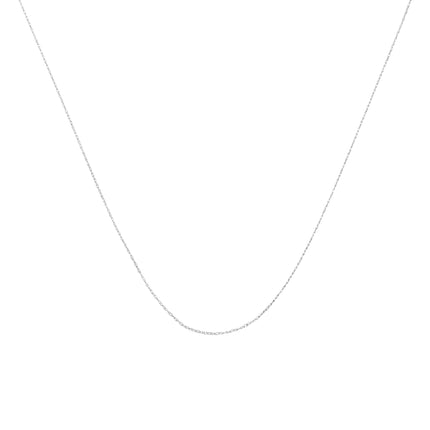 Solid 10K Yellow Gold 0.5mm Slim and Dainty Unisex 18" Rope Chain Necklace