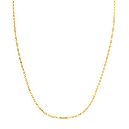 Double Extendable Cable Chain in 14k Yellow Gold (1.40 mm)