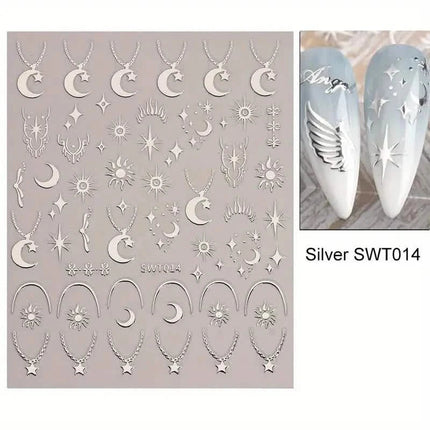 5D Embossed Three-dimensional Nail Stickers
