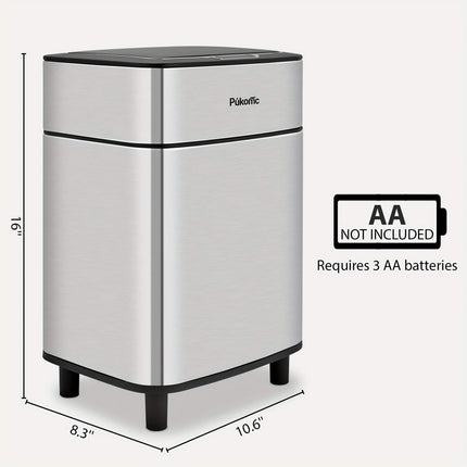 Automatic Stainless Steel Sensor Trash Can – Hands-free Quiet Close & Odor-Control System