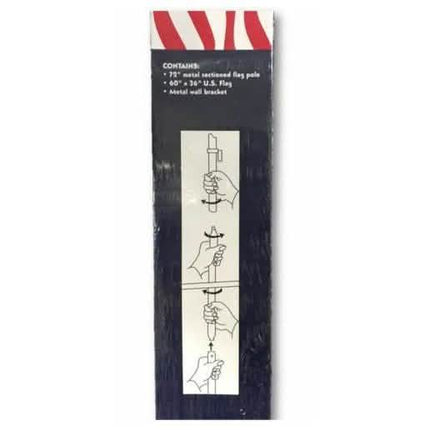 6-Foot Deluxe U.S. Flag Pole Set with Golden Eagle Top by Americana