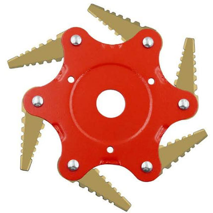 6 Leaves Lawn Mower Blade Metal Brush Cutter Blades Trimmer Blade