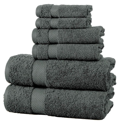6-Pack: 100% Cotton Towel Set - Assorted Colors