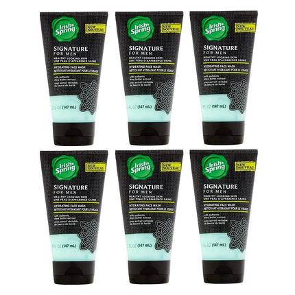 6-Pack: Irish Spring Signature for Men Hydrating Face Wash 5 Oz