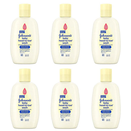 6-Pack: Johnson's Head-To-Toe Baby Wash Travel Size 3 Fl. Oz.
