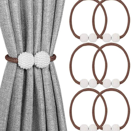6-Pack: Magnetic Curtain Tiebacks, Decorative Curtain Holdbacks
