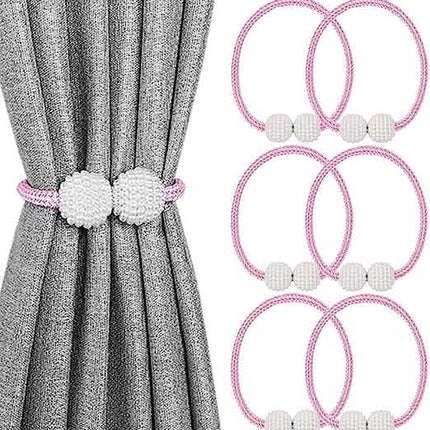 6-Pack: Magnetic Curtain Tiebacks, Decorative Curtain Holdbacks
