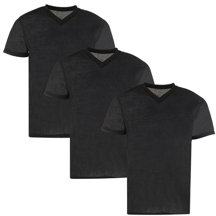 6-Pack: Men's Tagless Black Short Sleeve Shirt