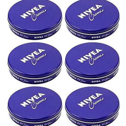 6-Pack: Nivea Cream Creme 2oz/60ml Body Face Skin Hand Cream Moisturizer