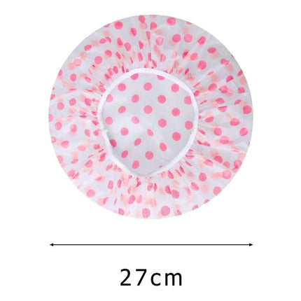 6-Pack: Reusable Shower Caps Elastic Band Bath Hair Hat