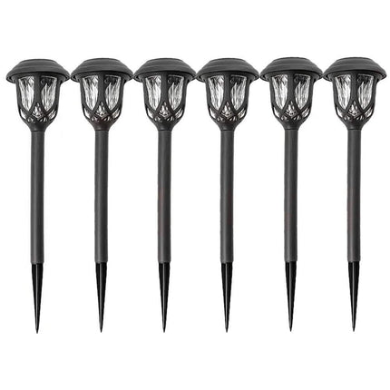6-Pack: Solar Powered Pathway Lights - Touch-Controlled, Waterproof, Detachable, Energy Efficient, and Wireless Solar Garden Stake Lights