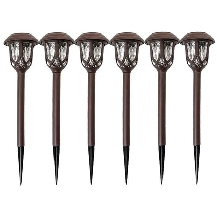 6-Pack: Solar Powered Pathway Lights - Touch-Controlled, Waterproof, Detachable, Energy Efficient, and Wireless Solar Garden Stake Lights