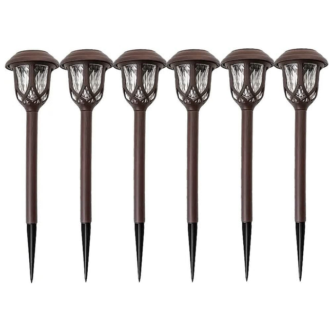 6-Pack: Solar Powered Pathway Lights - Touch-Controlled, Waterproof, Detachable, Energy Efficient, and Wireless Solar Garden Stake Lights