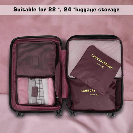 6-Pack: Travel Storage Bag Set Packing Cube Organizer