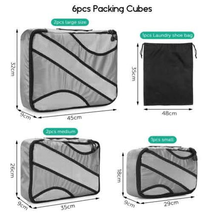 6-Pack: Travel Suitcase Storage Bag Set